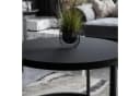 Lookway CIRI MIX 2in1 Couchtisch Set Rund Stirling Eiche/Schwarz Bild 4