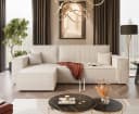 Lookway Ecksofa CARLOS L-Form Beige Cord mit Schlaffunktion Bild 2