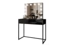 Lookway Schminktisch BLANCO LOFT ELITE mit LED-Spiegel und Schubladen Schwarz Bild 5