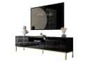 Lookway TV-Schrank SANTILE Hochglanz Schwarz mit goldenen Beinen Bild 2