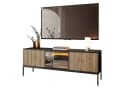 Lookway Lowboard RTV ECLIPSE 154 Schrank Eiche Schwarz mit LED Bild 2