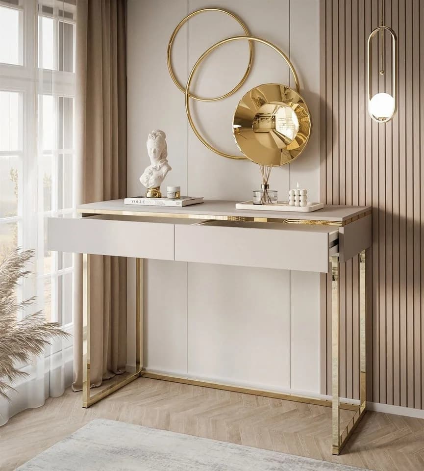 Lookway Schminktisch AURORA GOLD KASCHMIR mit LED-Spiegel - Bild 3