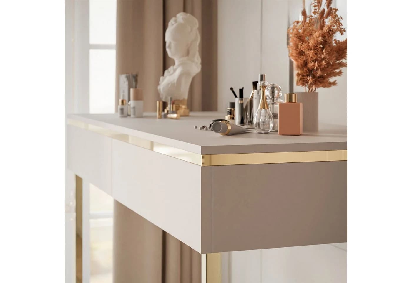 Lookway Schminktisch AURORA GOLD KASCHMIR mit LED-Spiegel - Bild 4
