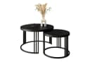 Lookway Couchtisch LORI 2in1 Schwarz Matt 2er Set Bild 2