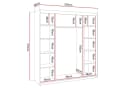 Lookway Kleiderschrank BASTER III Weiß Schiebeschrank mit Spiegel Bild 5