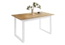 Lookway ARTON II Esstisch Ausziehbar Weiß Braun Metallbeine Bild 2