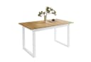 Lookway ARTON II Esstisch Ausziehbar Weiß Braun Metallbeine Bild 5
