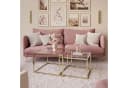 Lookway Couchtisch YOSHI GLASS 2in1 mit goldenem Chromgestell Bild 3