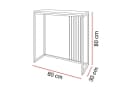Lookway Konsolentisch PRIME Weiß Metallgestell MDF-Platte Bild 5