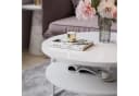 Lookway Couchtisch CIRI GLASS Rund Weiß Glas Bild 3