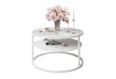 Lookway Couchtisch CIRI GLASS Rund Weiß Glas Bild 5