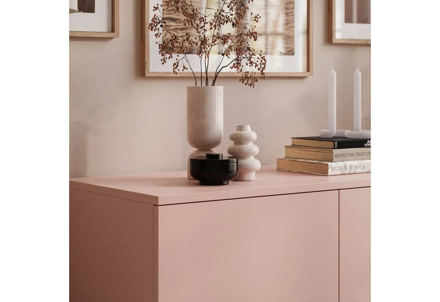 Lookway Kommode Harmony 2D Zweitürige Anrichte Rosa Skandinavisch - Bild 4