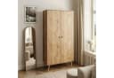 Lookway Kleiderschrank HARMONY zweitürig mit Kleiderstange Braun Bild 1