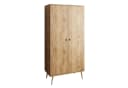 Lookway Kleiderschrank HARMONY zweitürig mit Kleiderstange Braun Bild 2