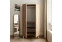 Lookway Kleiderschrank HARMONY zweitürig mit Kleiderstange Braun Bild 3