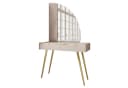 Lookway Schminktisch AURORA-SQ mit LED-Spiegel Beige/Gold Bild 2