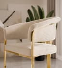 Lookway Polsterstuhl MOUNIR Beige mit goldfarbenem Gestell Bild 3