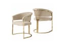 Lookway Polsterstuhl MOUNIR Beige mit goldfarbenem Gestell Bild 4