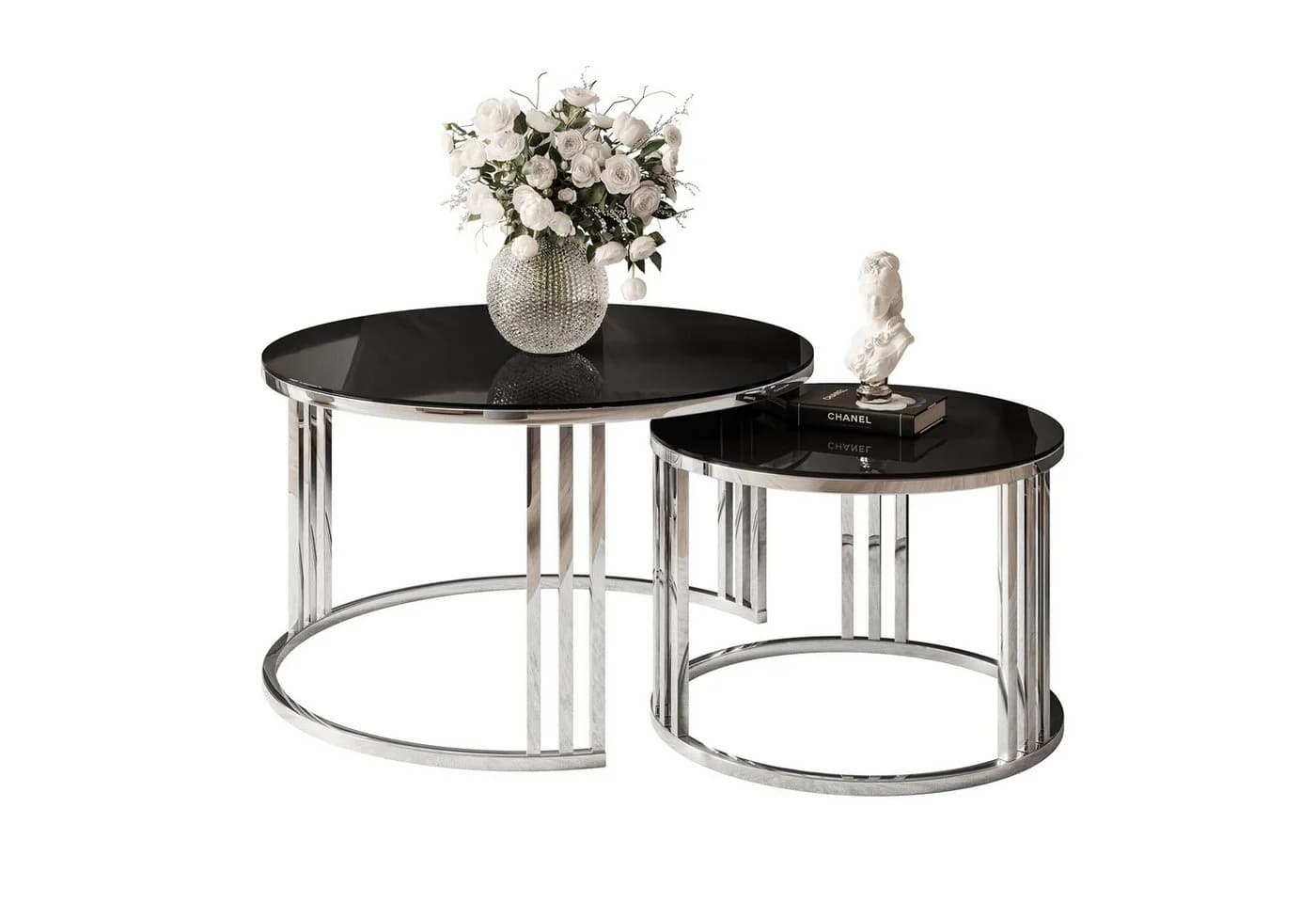 Lookway Couchtisch LORI 2in1 GLASS 2er Set - Bild 2