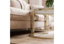 Lookway Couchtisch LORI 2in1 LEVANTO runder Couchtisch mit gold chrom Gestell (2er Set) Bild 4