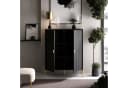 Lookway Kommode DALIA 2D Schwarz mit Riffel-Front Bild 4