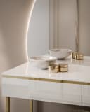 Lookway Schminktisch AURORA-Q GOLD mit Spiegel und LED-Beleuchtung Bild 4