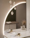 Lookway Schminktisch AURORA-Q GOLD mit Spiegel und LED-Beleuchtung Bild 5
