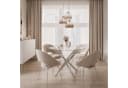 Lookway Esstisch CRISTAL 100 cm Runder Esstisch mit Glasplatte Bild 1