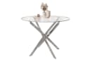 Lookway Esstisch CRISTAL 100 cm Runder Esstisch mit Glasplatte Bild 2