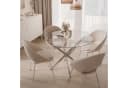 Lookway Esstisch CRISTAL 100 cm Runder Esstisch mit Glasplatte Bild 3