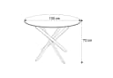 Lookway Esstisch CRISTAL 100 cm Runder Esstisch mit Glasplatte Bild 5