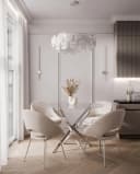 Lookway Esstisch BEIRA Runde Glasplatte 90 cm Bild 1