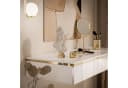 Lookway Schminktisch AURORA Hängend Weiß Gold LED Spiegel Bild 5