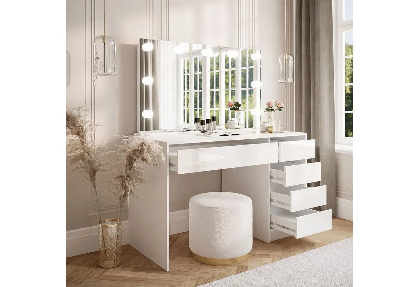 Lookway Schminktisch MADA ELITE mit Spiegel und LED Beleuchtung - Bild 3