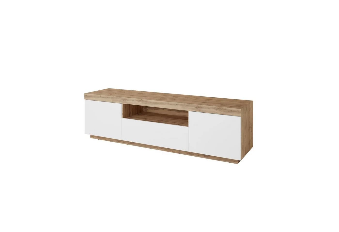 Lookway TV-Schrank YOSHI Industrial Design Weiß/Schwarz - Bild 5