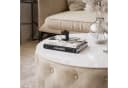 Lookway Couchtisch CHESTERFIELD 70 cm Rund Gepolstert Weiß/Beige Bild 4