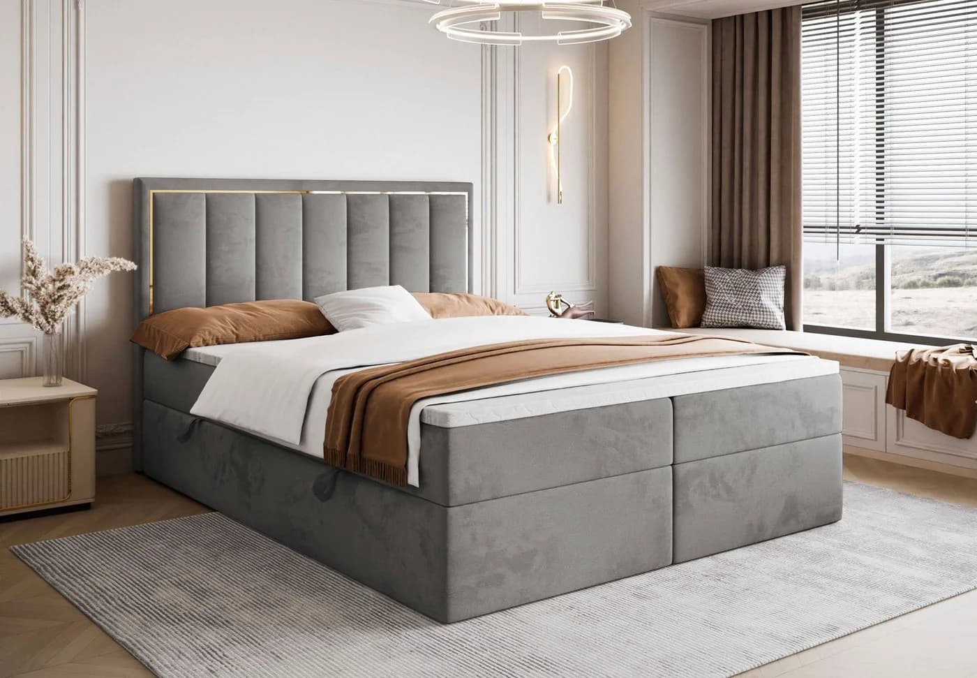 Lookway Boxspringbett AURELIA mit Bettkästen und Topper - Bild 2