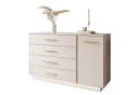 Lookway Kommode LINA KASCHMIR II 1D4S mit LED Beleuchtung Beige Bild 2