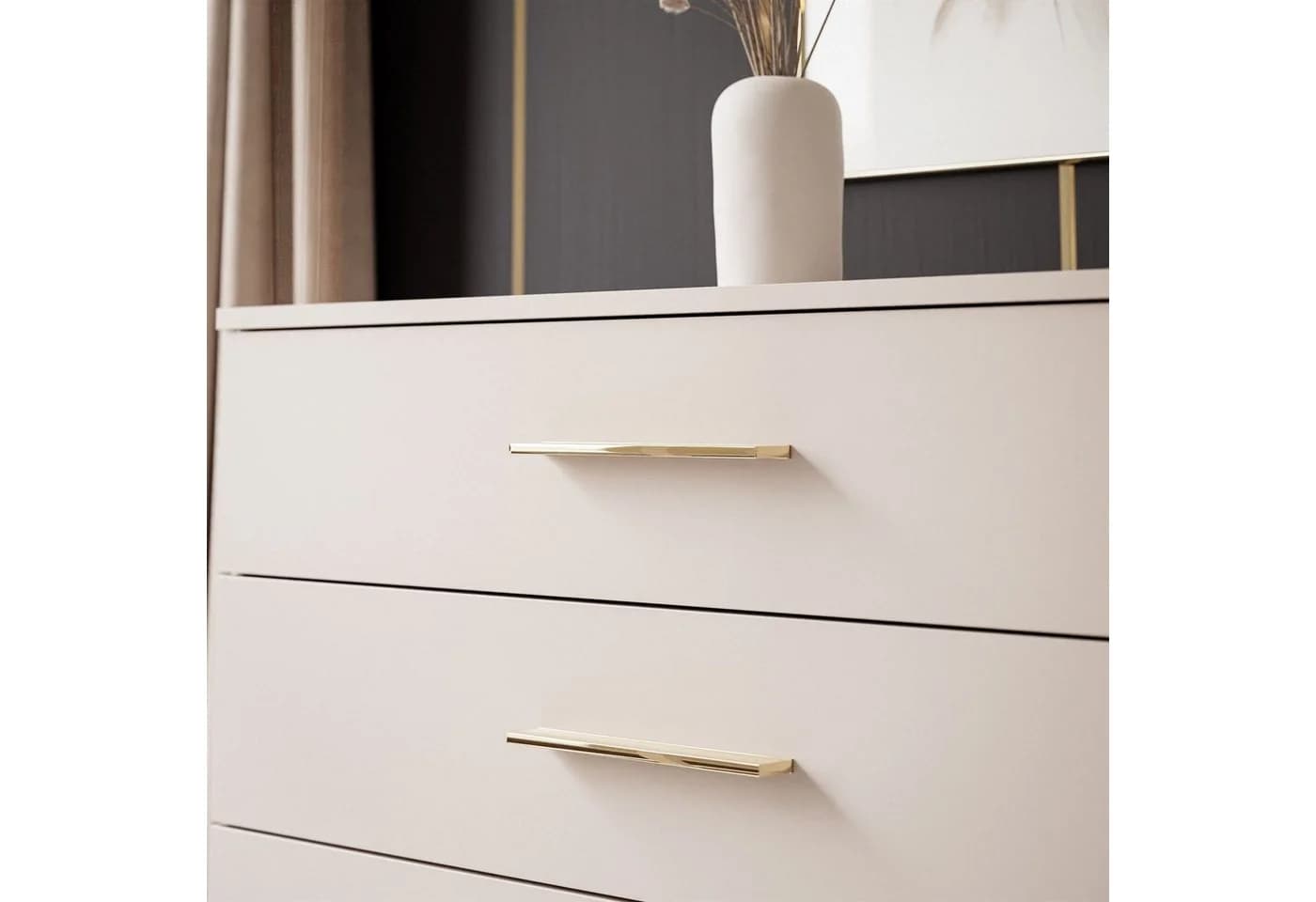 Lookway Kommode LINA KASCHMIR II 1D4S mit LED Beleuchtung Beige - Bild 5