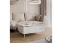 Lookway Couchtisch AURORA SILVER mit Stauraum Weiß/Silber Bild 1