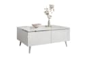 Lookway Couchtisch AURORA SILVER mit Stauraum Weiß/Silber Bild 2