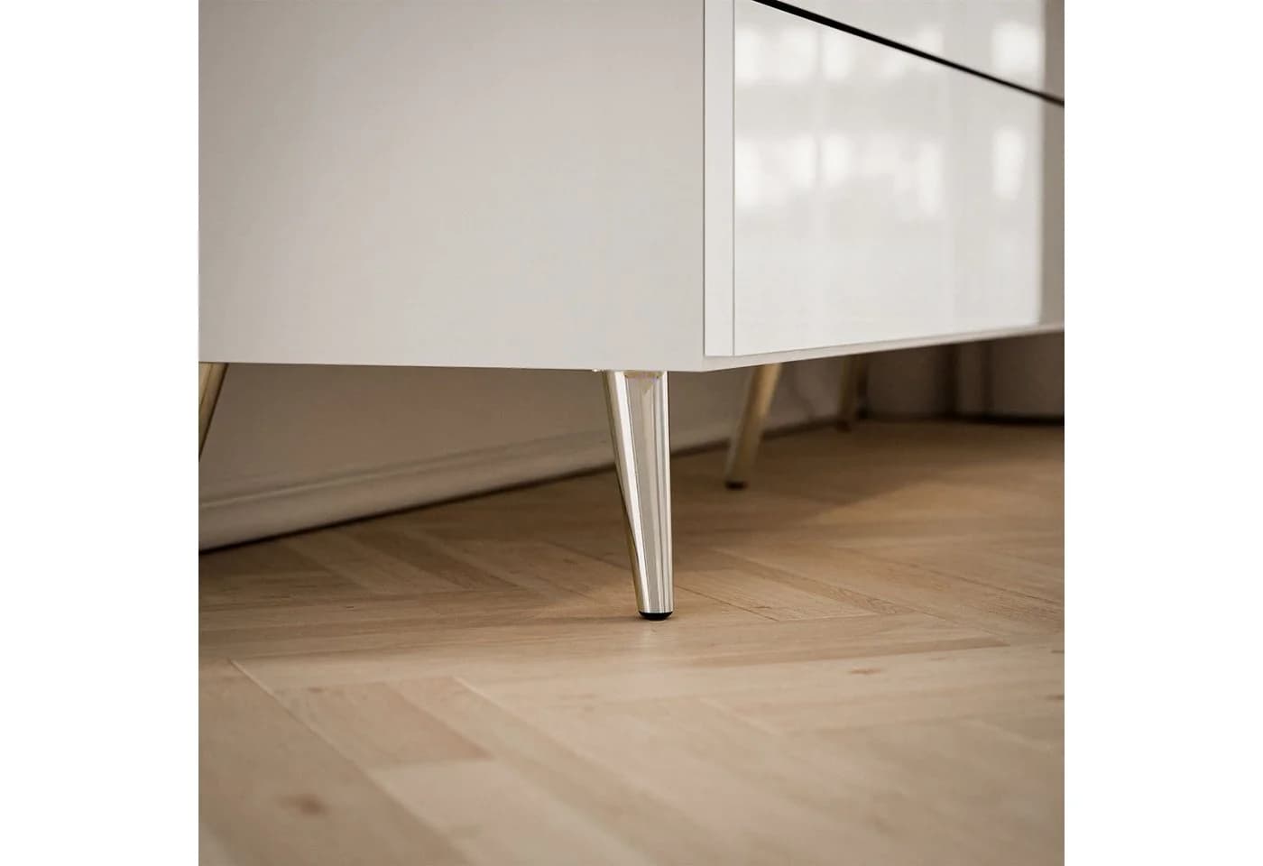 Lookway Kommode AURORA SILBER Hochglanz mit Schubladen - Bild 5