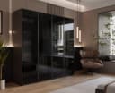 Lookway Kleiderschrank SANDBOX MODERN 200 Schwarzgrau Glas Bild 1