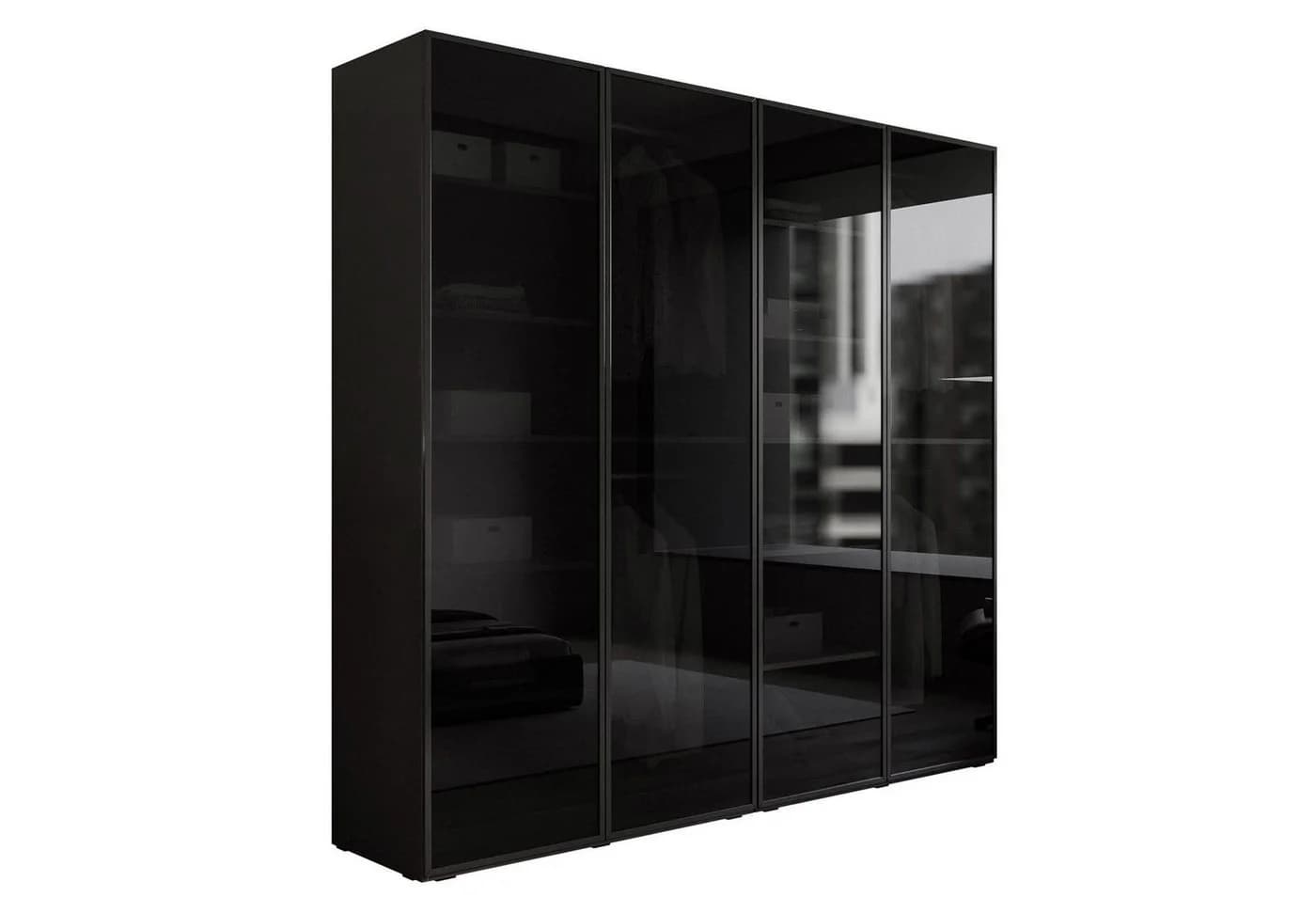 Lookway Kleiderschrank SANDBOX MODERN 200 Schwarzgrau Glas - Bild 2