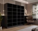 Lookway Kleiderschrank SANDBOX MODERN 200 Schwarzgrau Glas Bild 4