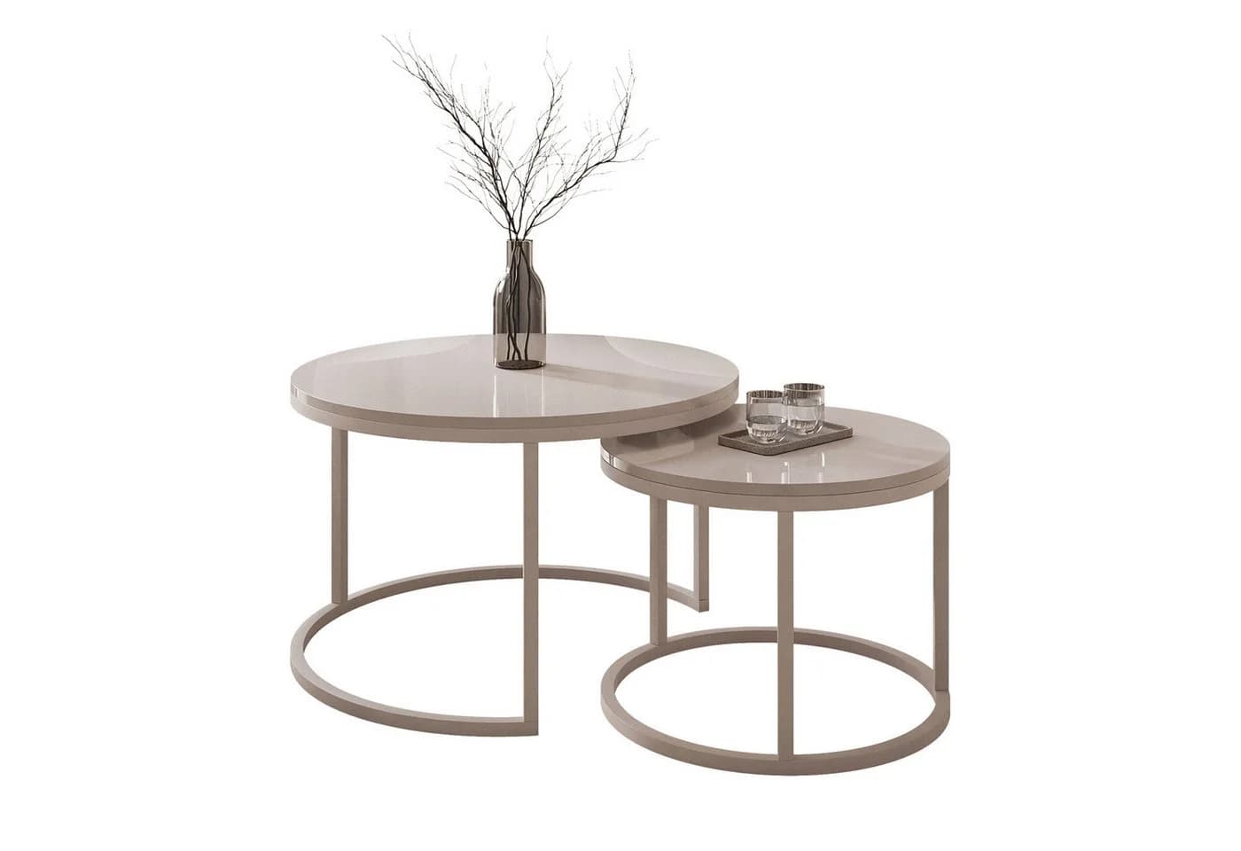 Lookway Couchtisch CIRI 2in1 KASCHMIR Hochglanz 2er-Set - Bild 4