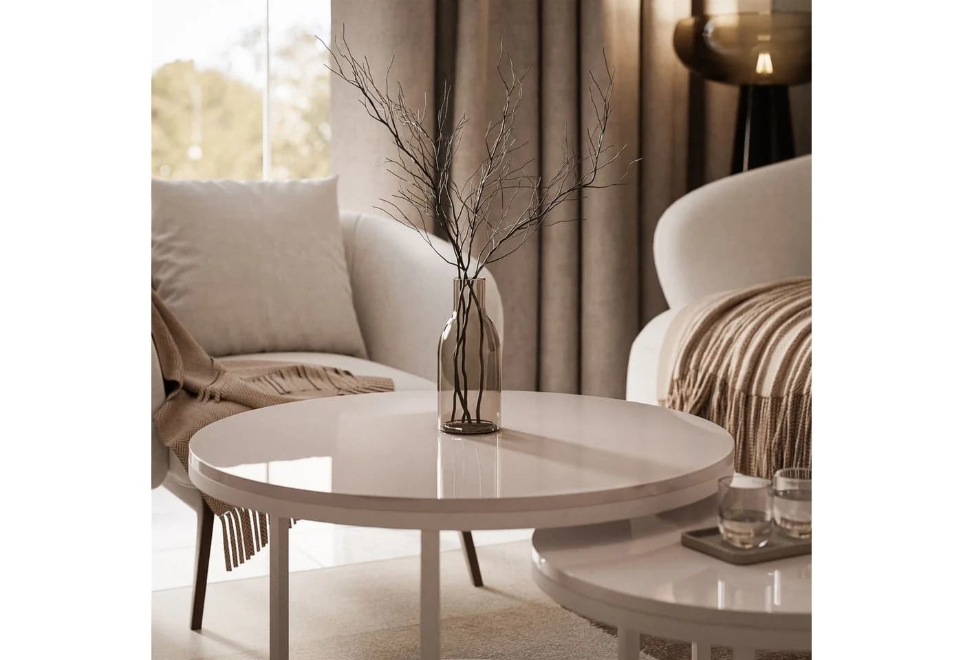 Lookway Couchtisch CIRI 2in1 KASCHMIR Hochglanz 2er-Set - Bild 5
