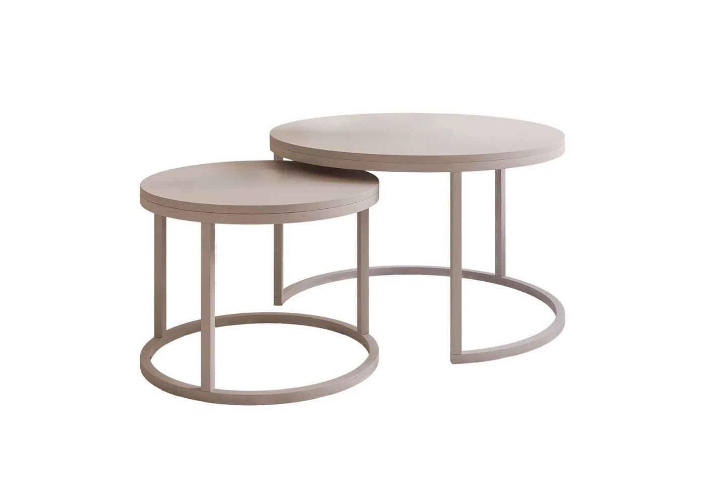 Lookway CIRI Couchtisch 2in1 Set Matt Kaschmir Stapelbar - Bild 2