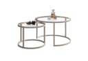 Lookway Couchtisch CIRI 2in1 Glas Set Modern Silber Transparent Bild 3