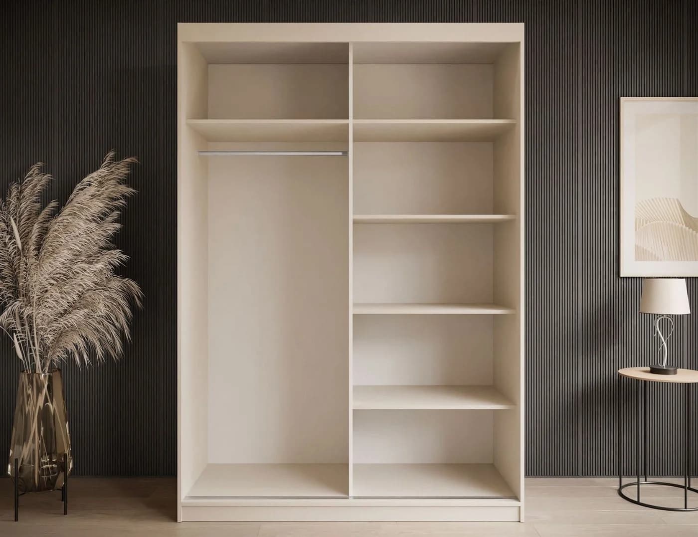 Lookway Kleiderschrank CAMARO II PLUS KASCHMIR Schwebetürenschrank mit Spiegel - Bild 4